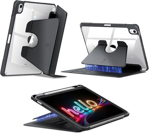 Fintie Vertical Stand Case for iPad (A16) 11th Generation 11 Inch (2025), iPad 10th Generation 10.9 Inch (2022), Multi-Angle Viewing Clear Cover with Pencil Holder, Magnetic Ultra-Stable, Blue in Kuwait