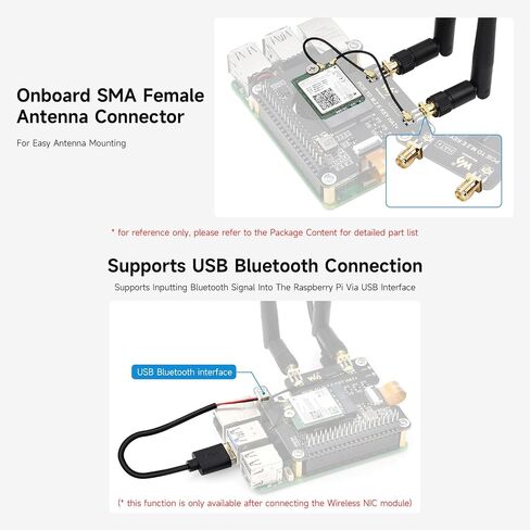 PCIE PCIE إلى M.2 e القبعة الرئيسية ، المتوافقة مع Raspberry PI 5 ، تدعم العديد من NGFF (M.2 E KEY) NIC WIRELIS in Saudi Arabia