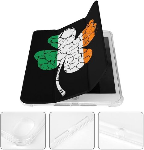 العلم Ireland Clovers St Patricks Day Case مع حامل القلم Trifold Trifold Stand متوافق مع iPad Mini 4/5/6 Mini4/5 （7.9in） in Saudi Arabia