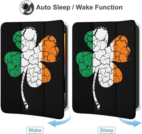 العلم Ireland Clovers St Patricks Day Case مع حامل القلم Trifold Trifold Stand متوافق مع iPad Mini 4/5/6 Mini4/5 （7.9in） in Saudi Arabia