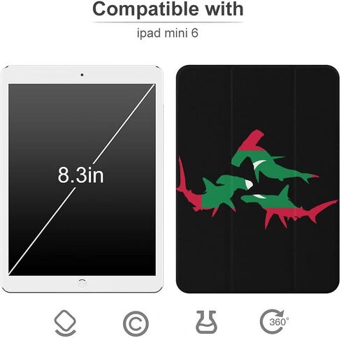 MALDIVES FLAG FLAG ARCKS ARCKS مع حامل القلم TRIFOLD TRIFOLD STAND متوافق مع iPad mini 4/5/6 mini6 （8.3in） in Saudi Arabia
