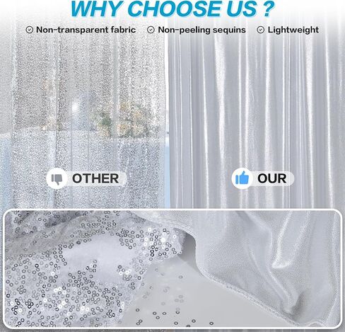 10 × 12 قدمًا بريق الذهب الذهب الذهب الذهب ، الستائر اللفات الستائر تجاعيد الستائر البوليستر الحرة ، الستائر الخلفية للظلم للحفلات حفلات عيد ميلاد حفلات الزفاف ، 2 لوحات 5 × 12 قدمًا in Kuwait