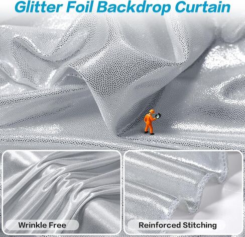 10 × 12 قدمًا بريق الذهب الذهب الذهب الذهب ، الستائر اللفات الستائر تجاعيد الستائر البوليستر الحرة ، الستائر الخلفية للظلم للحفلات حفلات عيد ميلاد حفلات الزفاف ، 2 لوحات 5 × 12 قدمًا in Kuwait