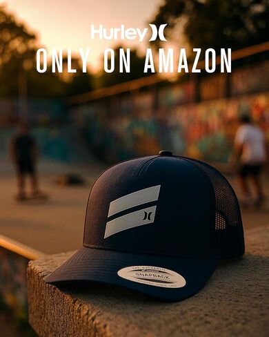 Hurley Men's Baseball Cap - Icon Slash Curved Brim Trucker Hat in Kuwait