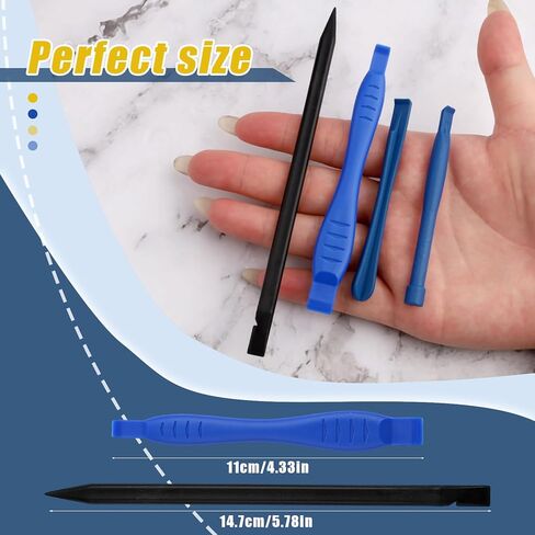 18 PCS مجموعة أدوات PRY PRAY PROMERT - 6pcs Spudgers البلاستيكية + 2 شريط ثلاثي المعادن ؛ ورقة سميكة على شكل قلب 8 ، أداة فتح الإلكترونية ، أداة متطفلة مفتوحة للكمبيوتر المحمول ، الهاتف الخلوي ، الهاتف الخلوي in Kuwait