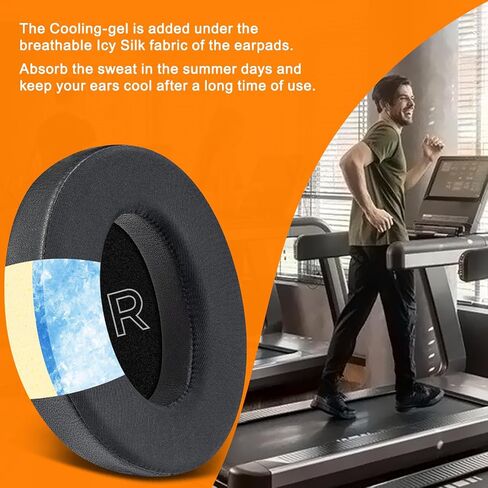 SOULWIT Cooling-Gel Replacement Ear Pads for Bose A30 Aviation Headset, Earpads Cushions with High-Density Noise Isolation Foam - Black in Kuwait