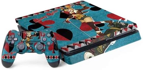 Skinit Decal Gaming Skin Compatible with PS4 Slim Bundle - Officially Licensed DC Comics Harley Quinn Mad Love Design in Saudi Arabia