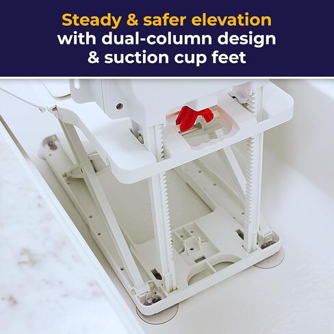 Drive Medical Bellavita Dive Bath Lift Chair, Reclining Electric Auto Bath Lifter & Tub Chair Lift, Bathtub Seat Transfer Chair with Open Seat Design, White in Saudi Arabia