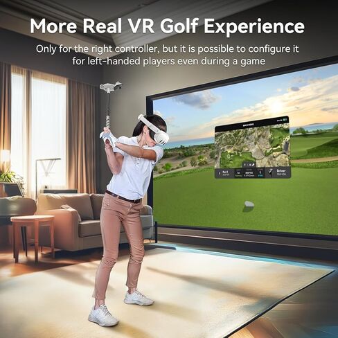 AMVR واقعية VR Golf Club Attachment متوافق مع Meta/Oculus Quest 3S/Quest 3 ، طول قابل للتعديل ، 80 درجة الحفاظ على التتبع ، قبضة مقبض الجولف غير المنقولة للغولف +（لوحدة التحكم الصحيحة ، وليس لشحن بطارية Dock） in Kuwait