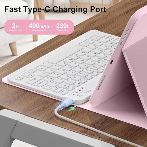 حالة لوحة المفاتيح لـ Galaxy Tab A8 10.5 بوصة 2022 ، غطاء مفتاح مغناطيسي قوس قوس قزح قوس قوس قطر ضئيل. in Kuwait