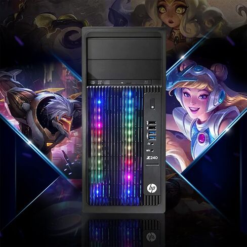 HP RGB Gaming Desktop PC ، Intel Quad I5 حتى 3.6 جيجا هرتز ، Geforce RTX 2060 6G GDDR6 ، RAM 16GB ، 512G SSD + 2TB ، Wifi & Bluetooth ، RGB Keyboard & Mouse ، Windows 11 Pro ( in Kuwait