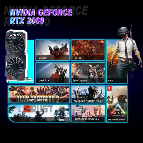 HP RGB Gaming Desktop PC ، Intel Quad I5 حتى 3.6 جيجا هرتز ، Geforce RTX 2060 6G GDDR6 ، RAM 16GB ، 512G SSD + 2TB ، Wifi & Bluetooth ، RGB Keyboard & Mouse ، Windows 11 Pro ( in Kuwait
