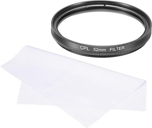 52mm Circular Polarizer Filter, Double Sided Multi-Layer Coatings Polarizing Filter with Cleaning Cloth for Camera Lens in Saudi Arabia