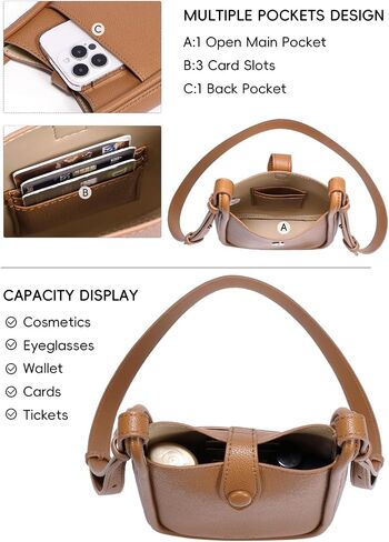 CLUCI Small Crossbody Bags for Women Leather Cell Phone Shoulder Purses in Saudi Arabia