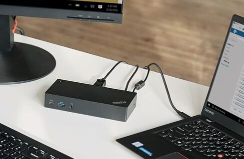 Lenovo ThinkPad Universal Dock DK1633 محطة الإرساء مع محول 90W (Black ، USB-C ، USB3.1 C ، متجدد) in Kuwait