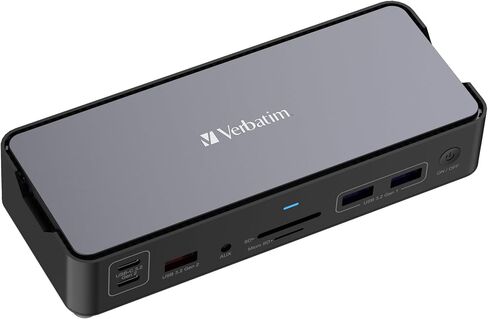 Verbatim USB-C Pro Docking Station, 15-in-1 Hub, Multiport Adapter to HDMI 4K and 8K, USB-A and USB-C, PD 80W, AUX, Card Reader, for Mac/Windows Laptop and Co in Saudi Arabia