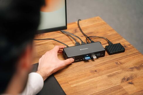 Verbatim USB-C Pro Docking Station, 15-in-1 Hub, Multiport Adapter to HDMI 4K and 8K, USB-A and USB-C, PD 80W, AUX, Card Reader, for Mac/Windows Laptop and Co in Saudi Arabia