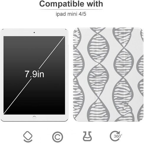 علبة حلزون الحمض النووي مع حامل القلم رفيع الوزن ثلاثي الأوزان متوافق مع iPad Mini 4/5/6 Mini4/5 （7.9in） in Saudi Arabia