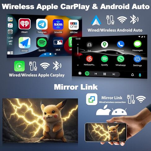 [6+128G] 8 Core Android 15 Car Stereo for Hyundai Elantra (AD) 2016-2018 with Wireless CarPlay Android Auto, 9'' Touchscreen with WiFi GPS Mirror Link Bluetooth FM RDS DSP EQ SWC Backup Camera in Saudi Arabia