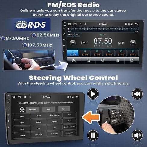 [6+128G] 8 Core Android 15 Car Stereo for Hyundai Elantra (AD) 2016-2018 with Wireless CarPlay Android Auto, 9'' Touchscreen with WiFi GPS Mirror Link Bluetooth FM RDS DSP EQ SWC Backup Camera in Saudi Arabia