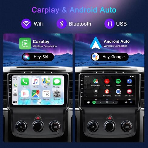 Stereo Car Stereo لـ Dodge RAM 1500 2500 3500 2013 2014 2015 2017 2017 2018 مع Carplay و Android Auto - 9 '' Android 13 ، Bluetooth WiFi SWC GPS ، 2+64GB (فقط يدويًا مناسبًا) in Saudi Arabia