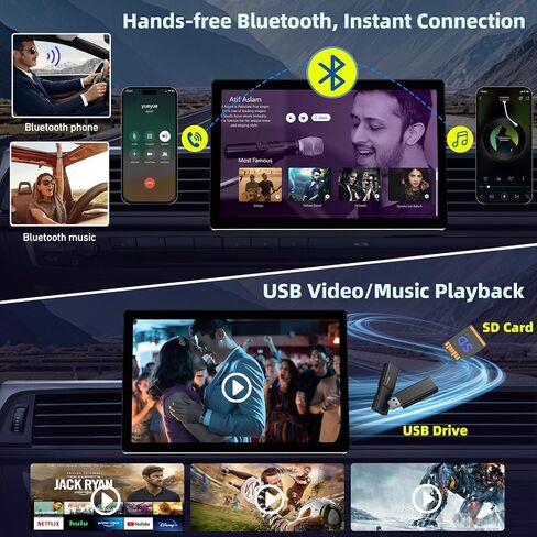 11.5" Car Stereo with Apple CarPlay, 2K Single Din Radio 4G+64G Android Auto Touch Screen,8 Core Wireless Car Play Audio Receivers Head Unit Display with Bluetooth/4G LTE/DSP/SWC/Mirror Link in Saudi Arabia