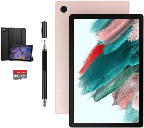 Tab Samsung Galaxy Tab A8 10.5 '' بوصة شاشة تعمل باللمس Android Wi-Fi Tablet ، تخزين 64 جيجابايت + بطاقة ذاكرة 128 جيجابايت ، محتوى الأطفال ، بطارية طويلة الأمد ، Android 11 ، Pink Gold in Saudi Arabia