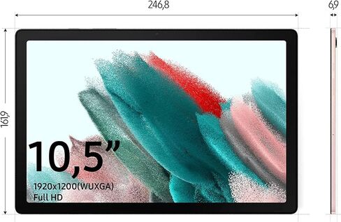 Tab Samsung Galaxy Tab A8 10.5 '' بوصة شاشة تعمل باللمس Android Wi-Fi Tablet ، تخزين 64 جيجابايت + بطاقة ذاكرة 128 جيجابايت ، محتوى الأطفال ، بطارية طويلة الأمد ، Android 11 ، Pink Gold in Saudi Arabia