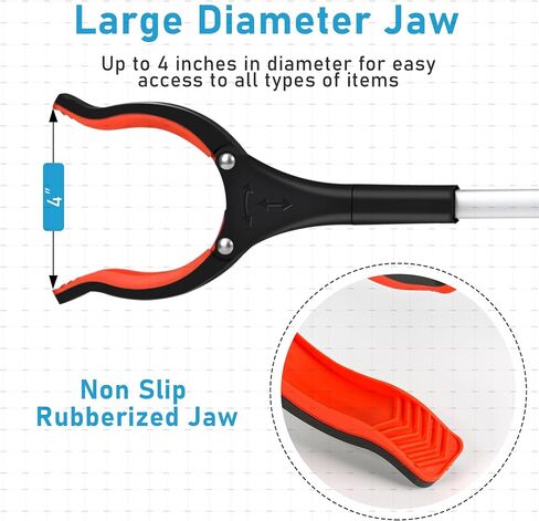 Reacher Grabber Tool, 32" Grabbers for Elderly, Lightweight Extra Long Handy Trash Claw Grabber, Mobility Aid Reaching Assist Tool for Trash Pick Up, Nabber, Litter Picker, Arm Extension (Blue1) in Saudi Arabia