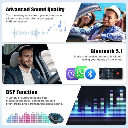 [6+128G] 8 Core Android 15 Car Stereo for Hyundai Elantra (AD) 2016-2018 with Wireless CarPlay Android Auto, 9'' Touchscreen with WiFi GPS Mirror Link Bluetooth FM RDS DSP EQ SWC Backup Camera in Saudi Arabia