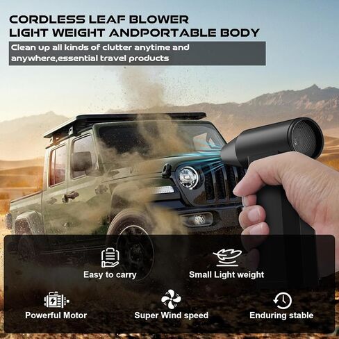 Air Air Duster-25000000RPM Super Power Cordless Air Duster ، منفاخ صغير قابل للتعديل مع 4-GEAR مع شحن سريع ، ومنفاخ الغبار للكمبيوتر ولوحة المفاتيح والمنزل والخارجية والسيارة in Kuwait