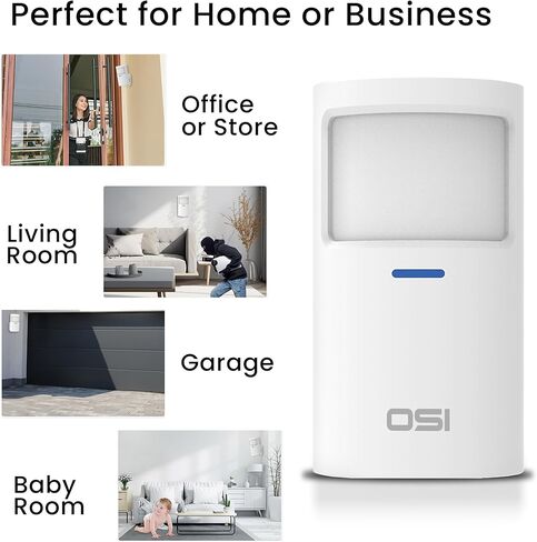 مستشعرات الحركة اللاسلكية OSI (Gen 2) أبيض - ملحق لنظام الإنذار الذكي OSI (Gen 2) ، اللاسلكي ، يشمل بطاريتين AA ، مناعة PET ، زاوية واسعة 110 درجة. كتي 1 in Saudi Arabia