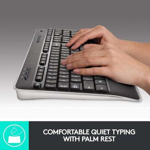Logitech MK520 Wireless Keyboard and Mouse Combo — Keyboard and Mouse, Long Battery Life, Secure 2.4GHz Connectivity (Renewed) in Saudi Arabia
