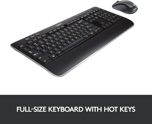 Logitech MK520 Wireless Keyboard and Mouse Combo — Keyboard and Mouse, Long Battery Life, Secure 2.4GHz Connectivity (Renewed) in Saudi Arabia