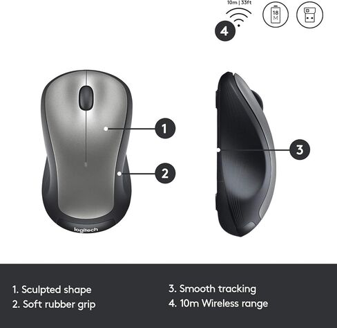 Logitech MK520 Wireless Keyboard and Mouse Combo — Keyboard and Mouse, Long Battery Life, Secure 2.4GHz Connectivity (Renewed) in Saudi Arabia