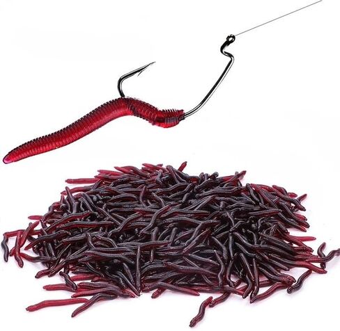 100pc سحر الصيد الناعم المعطر - طعم دودة حمراء واقعية ، 100 ٪ in Saudi Arabia