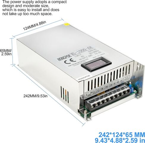 1000W 0-200V DC Switching Power Supply ، المحول الصناعي PSU AC إلى محول محول العاصمة لمحول مصباح LED CCTV Audio Audio Audio CNC 3D (1000W72V13A) in Kuwait