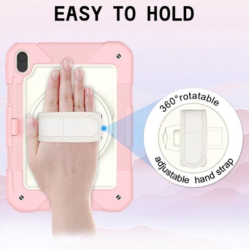 حالة Menzo لـ iPad A16 11th 11 بوصة 2025 ، iPad 10th Gen 2022 10.9 بوصة ، 360 درجة ، حامل قلم رصاص مدمج ، حزام مريح اليد والكتف ، مقاوم للصدمات متين ، أسود in Kuwait