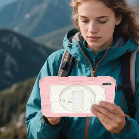 حالة Menzo لـ iPad A16 11th 11 بوصة 2025 ، iPad 10th Gen 2022 10.9 بوصة ، 360 درجة ، حامل قلم رصاص مدمج ، حزام مريح اليد والكتف ، مقاوم للصدمات متين ، أسود in Kuwait