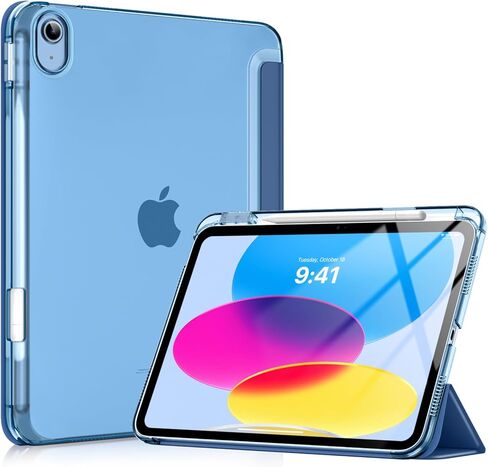 Moko Case for iPad (A16) الجيل الحادي عشر 11 بوصة 2025 ، جيل iPad العاشر 10.9 بوصة 2022 مع حامل القلم الرصاص ، غطاء واقعي نحيف مع قشرة خلفية شفافة للكمبيوتر الشخصي ، معرف اللمس ، البطيخ الوردي in Kuwait