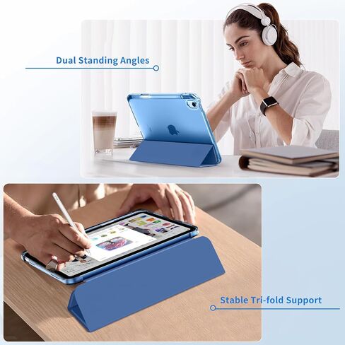 Moko Case for iPad (A16) الجيل الحادي عشر 11 بوصة 2025 ، جيل iPad العاشر 10.9 بوصة 2022 مع حامل القلم الرصاص ، غطاء واقعي نحيف مع قشرة خلفية شفافة للكمبيوتر الشخصي ، معرف اللمس ، البطيخ الوردي in Kuwait