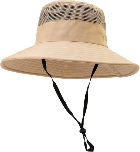Unisex Wide Brim Sun Hat Adjustable Bucket Suitable for Outdoor Sports Fishing Hiking Anti-UV Mesh Hat in Saudi Arabia