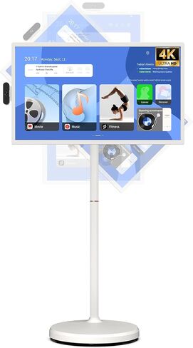 ApoloSign 32 inch UHD 4K Smart Portable TV Gen2, 16G +256G Storage, Android 16, 15000mAh, Rolling TV on Wheels with Rotatable Touch Screen, Built-in Battery, Full Swivel Rotation, Voice Remote in Saudi Arabia