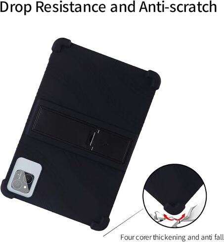 ل Pritom TAB12 10.1 بوصة لوحي ، Bovugac Soft Silicone حامل قابلة للتعديل صدمة الأطفال ودية لـ Pritom Tab12 10.1 "Tablet (Black) in Saudi Arabia