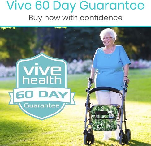 Vive Bag for Wheelchairs & Walkers - Machine Washable, Double-Stitched, Water-Resistant Accessory Backpack for Rollators, Wheelchairs, Walkers - Pouch with XL Pockets & Straps for Quick Installation in Kuwait