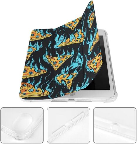 شرائح بيتزا بارد ، حالة اللهب الأزرق مع حامل القلم ، حامل ثلاثي الوزن خفيف الوزن متوافق مع iPad mini 4/5/6 mini4/5 （7.9in） in Kuwait