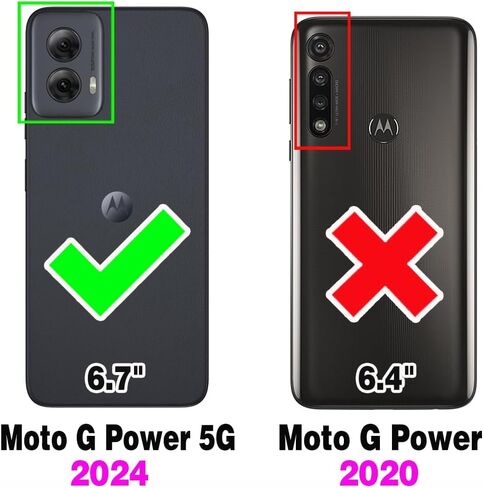 ASUWISH PHONE CASE لـ MOTEROLA MOTO G POWER 5G 2024 SHIPPER WALLET غطاء خلايا مغناطيسي قابلة للفصل مع حامي الشاشة الزجاجية المقسّن in Kuwait