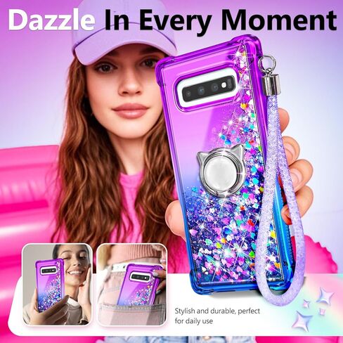 NGB مصمم لـ Samsung Galaxy Note 20 Ultra Case ، Crystal GEM | بريق سائل بريق غطاء لطيف | مع حامي الشاشة وحامل الخاتم وحزام المعصم لانيارد للنساء الفتيات الأطفال in Kuwait