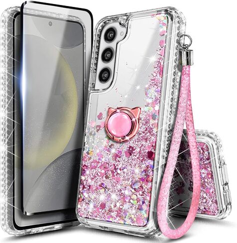 NGB Designed for Samsung Galaxy A17 5G Phone Case, Cute Glitter Pink/Aqua in Kuwait