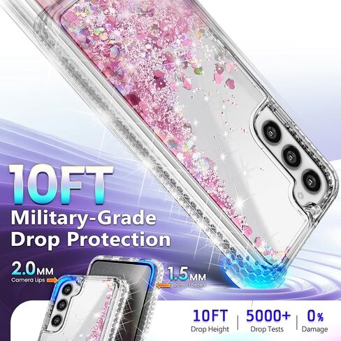 NGB Designed for Samsung Galaxy A17 5G Phone Case, Cute Glitter Pink/Aqua in Kuwait